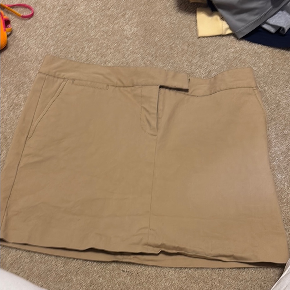 Tan Skirt with Pockets